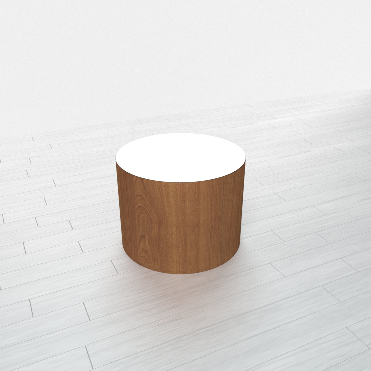 CYLINDRICAL - Cognac Maple Base + White Top - 15x15