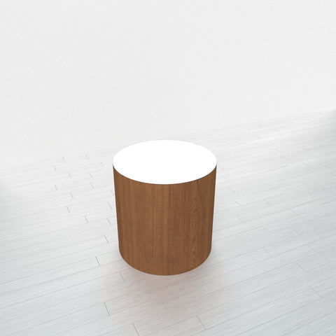 CYLINDRICAL - Cognac Maple Base + White Top - 18x18