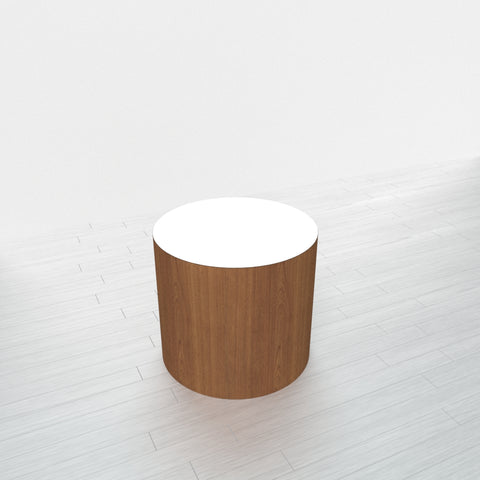 CYLINDRICAL - Cognac Maple Base + White Top - 20x20