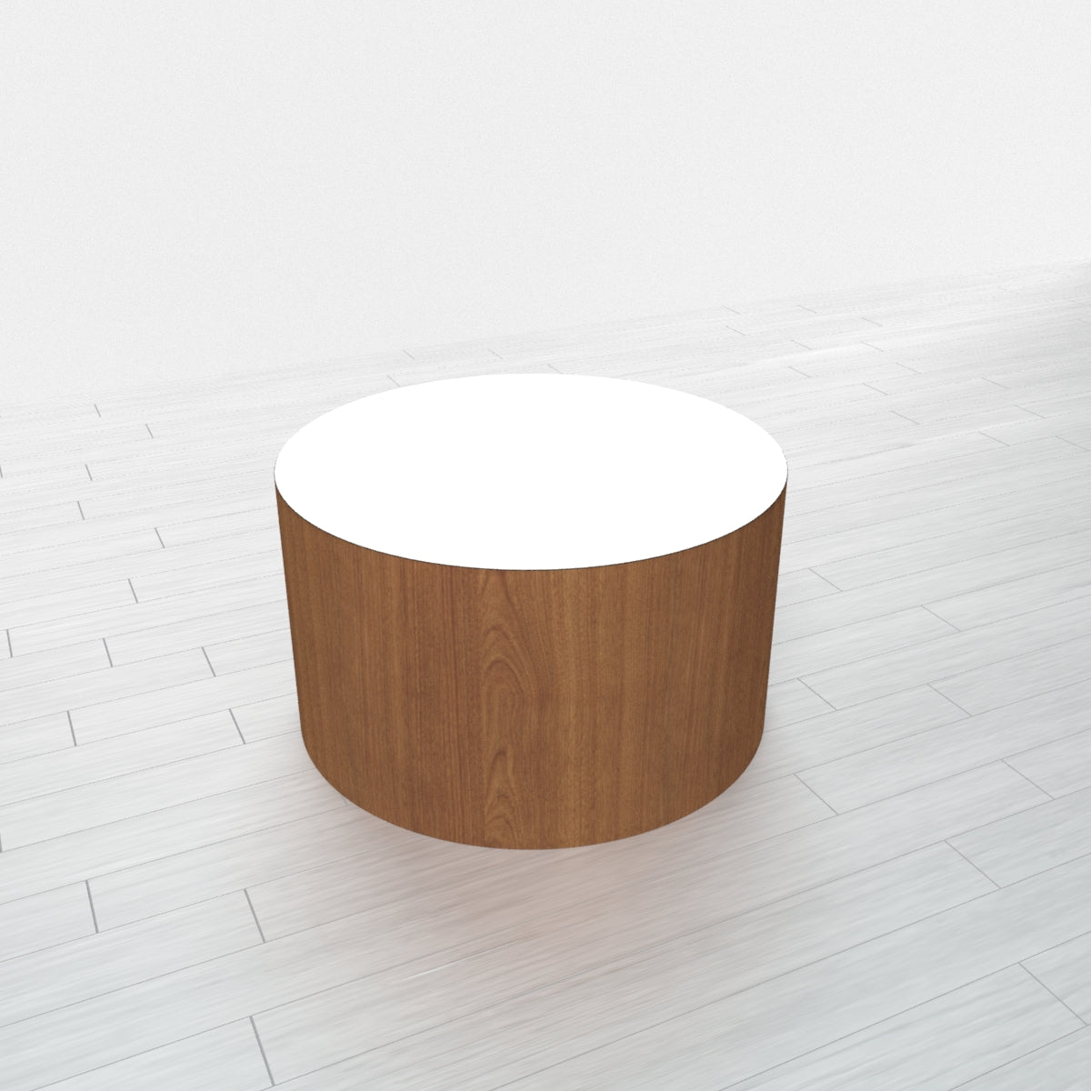 CYLINDRICAL - Cognac Maple Base + White Top - 20x20