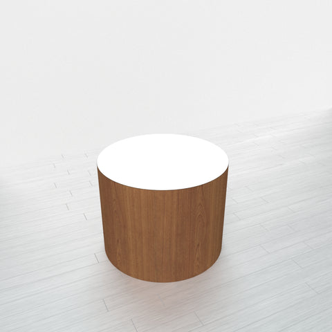 CYLINDRICAL - Cognac Maple Base + White Top - 23x23